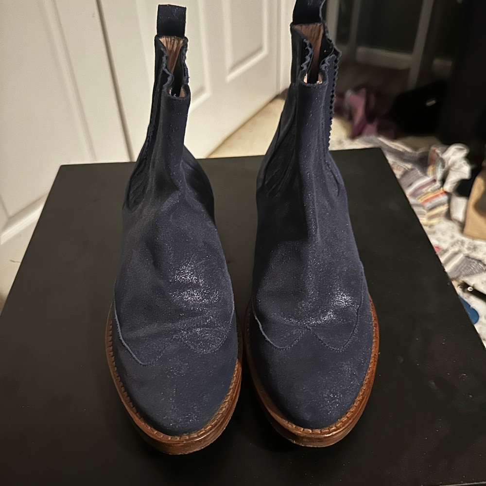 Opening Ceremony Navy Ankle Boots